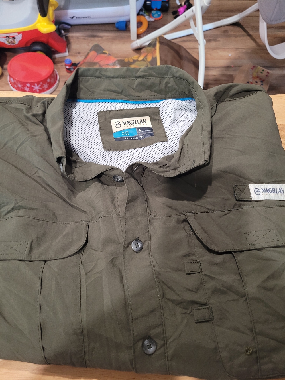 Magellan Outdoors Olive Green Lightweight Field Shirt Jacket